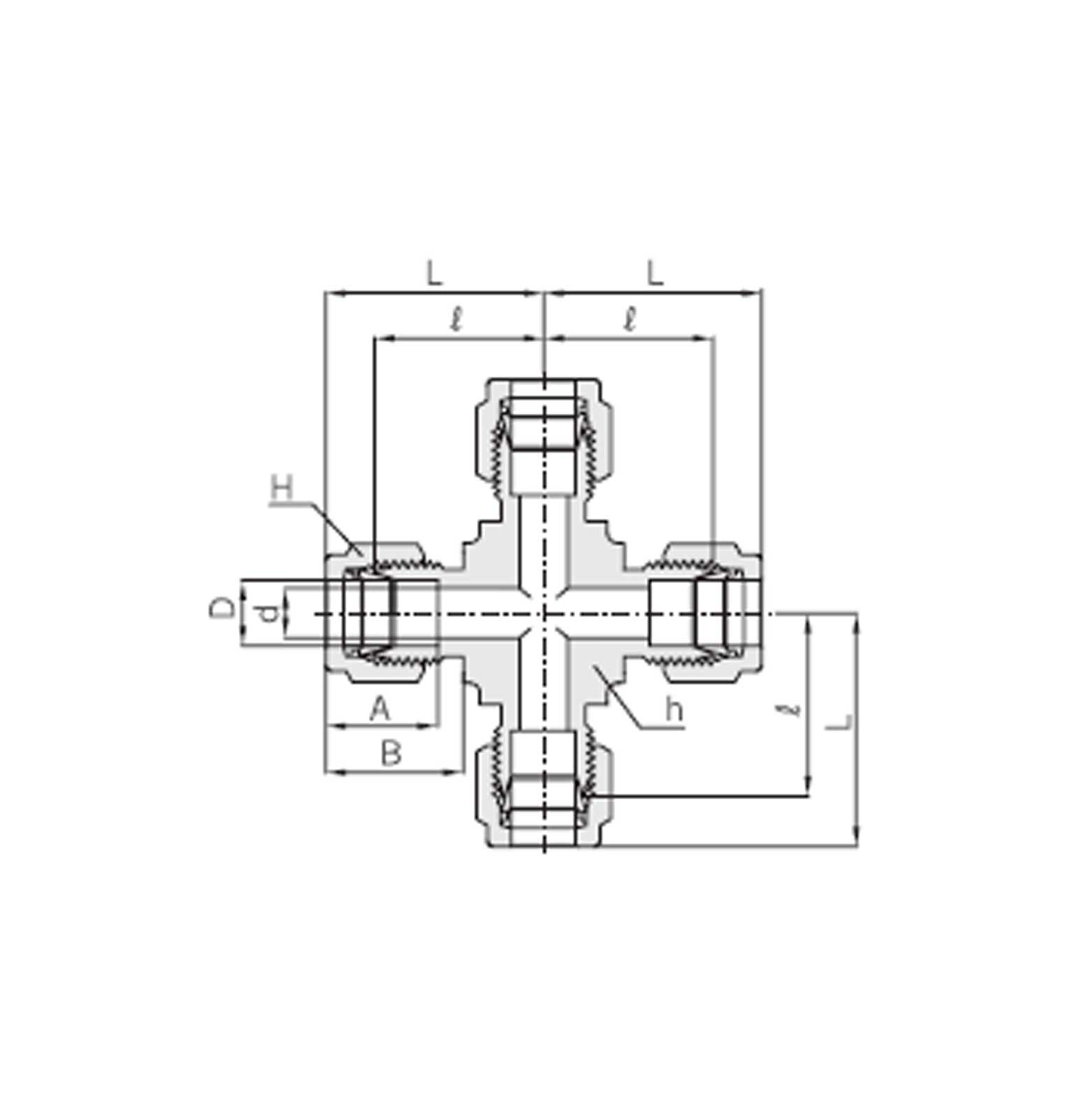 Tube To Tube | Union Cross 1/2" - Image 3