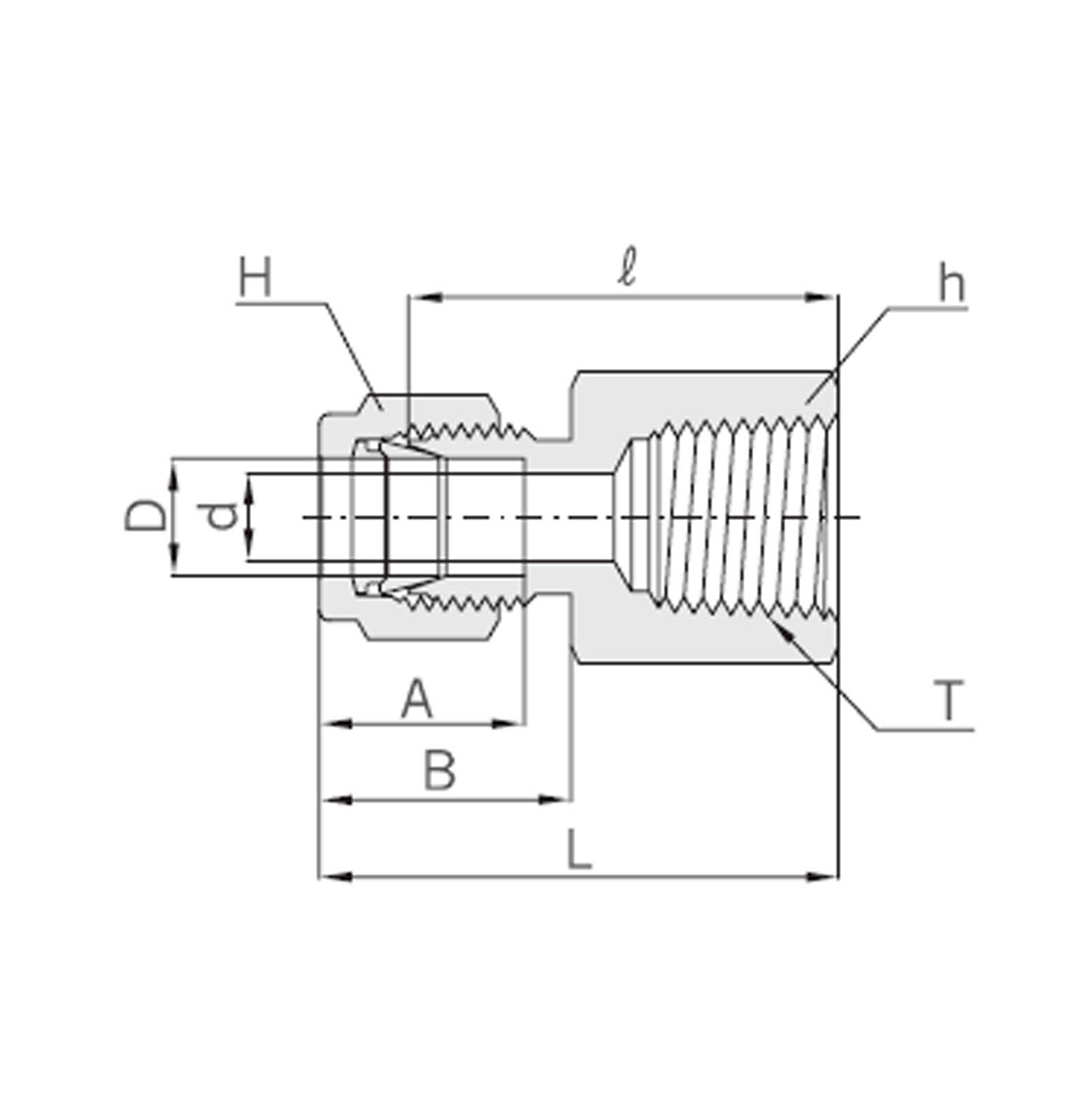 Compression fitting | Tube To Female Pipe 3/4" | Female Connector 1/2" - Image 2
